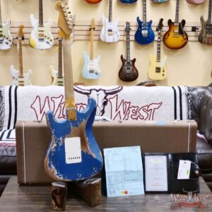 Fender Custom Shop Wild West Guitars 25th Anniversary 1960 Stratocaster Madagascar Rosewood Fretboard Heavy Relic Lake Placid Blue 7.60 LBS - Image 10