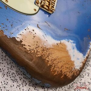 Fender Custom Shop Wild West Guitars 25th Anniversary 1960 Stratocaster Madagascar Rosewood Fretboard Heavy Relic Lake Placid Blue 7.75 LBS - Image 9