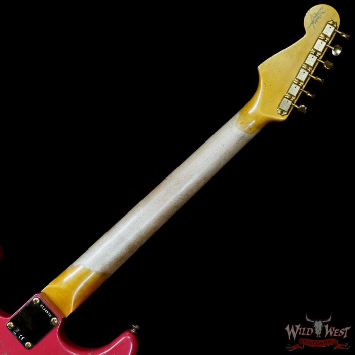 Fender Custom Shop Wild West Guitars 25th Anniversary 1960 Stratocaster Hardtail Madagascar Rosewood Fretboard Heavy Relic Fiesta Red 7.20 - Image 5