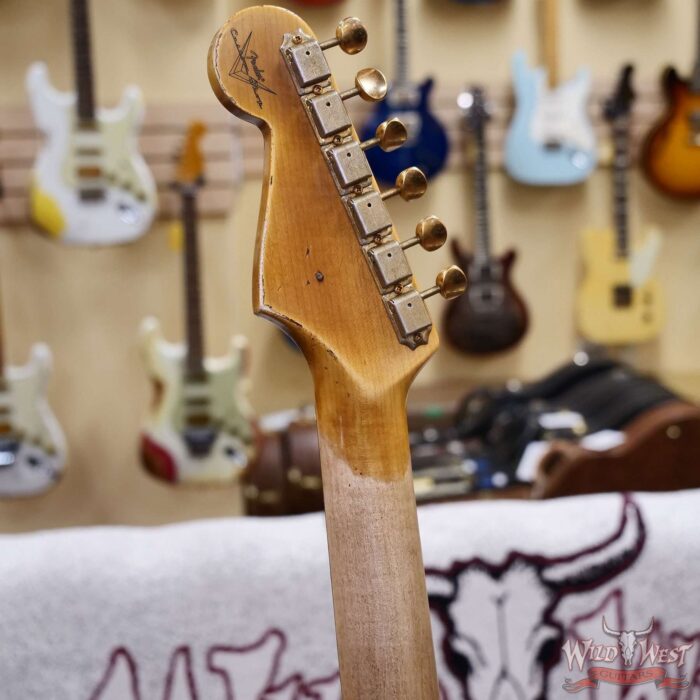 Fender Custom Shop Wild West Guitars 25th Anniversary 1960 Stratocaster Hardtail Madagascar Rosewood Fretboard Heavy Relic Vinatge White 7.35 LBS - Image 11