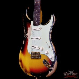 Fender Custom Shop Wild West Guitars 25th Anniversary 1960 Stratocaster Madagascar Rosewood Fretboard Heavy Relic 3 Tone Sunburst 7.70 LBS - Image 2