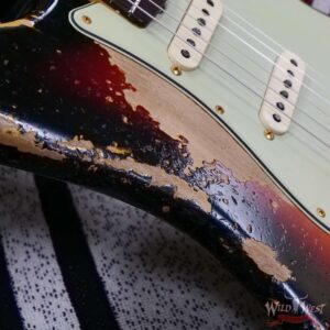 Fender Custom Shop Wild West Guitars 25th Anniversary 1960 Stratocaster Madagascar Rosewood Fretboard Heavy Relic 3 Tone Sunburst 7.70 LBS - Image 9
