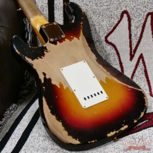 Fender Custom Shop Wild West Guitars 25th Anniversary 1960 Stratocaster Madagascar Rosewood Fretboard Heavy Relic 3 Tone Sunburst 7.70 LBS - Image 12