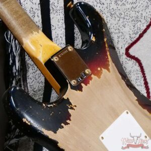Fender Custom Shop Wild West Guitars 25th Anniversary 1960 Stratocaster Madagascar Rosewood Fretboard Heavy Relic 3 Tone Sunburst 7.70 LBS - Image 13