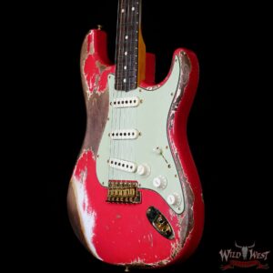 Fender Custom Shop Wild West Guitars 25th Anniversary 1960 Stratocaster Madagascar Rosewood Fretboard Heavy Relic Fiesta Red 7.80 LBS - Image 2
