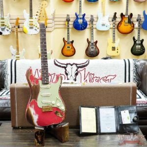 Fender Custom Shop Wild West Guitars 25th Anniversary 1960 Stratocaster Madagascar Rosewood Fretboard Heavy Relic Fiesta Red 7.80 LBS - Image 6