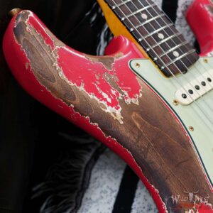 Fender Custom Shop Wild West Guitars 25th Anniversary 1960 Stratocaster Madagascar Rosewood Fretboard Heavy Relic Fiesta Red 7.80 LBS - Image 9