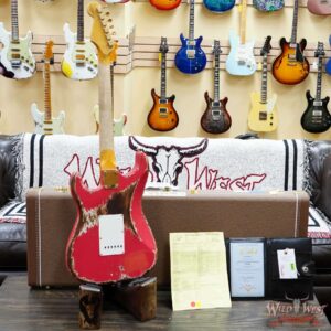 Fender Custom Shop Wild West Guitars 25th Anniversary 1960 Stratocaster Madagascar Rosewood Fretboard Heavy Relic Fiesta Red 7.80 LBS - Image 10