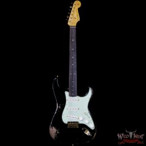 Fender Custom Shop Wild West Guitars 25th Anniversary 1960 Stratocaster Hardtail Madagascar Rosewood Fretboard Heavy Relic Black 7.15 LBS - Image 3