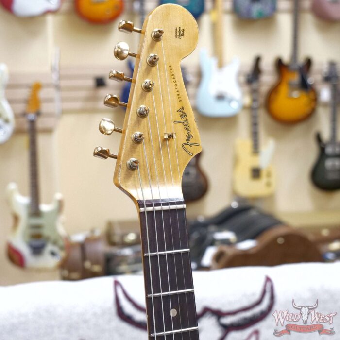 Fender Custom Shop Wild West Guitars 25th Anniversary 1960 Stratocaster Hardtail Madagascar Rosewood Fretboard Heavy Relic Black 7.15 LBS - Image 7