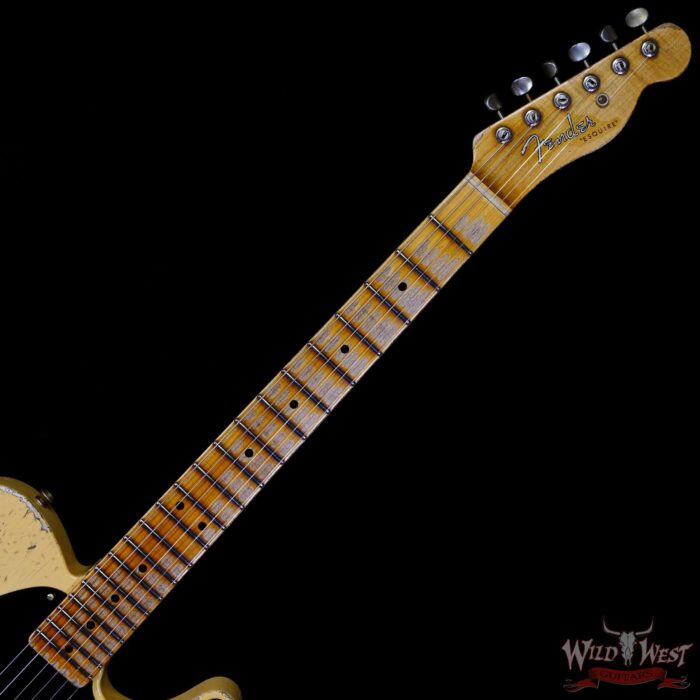 Fender Custom Shop Limited 50’s Pine Esquire Hand-Wound Pickup Super Heavy Relic Aged Nocaster Blonde 7.05 LBS - Image 4