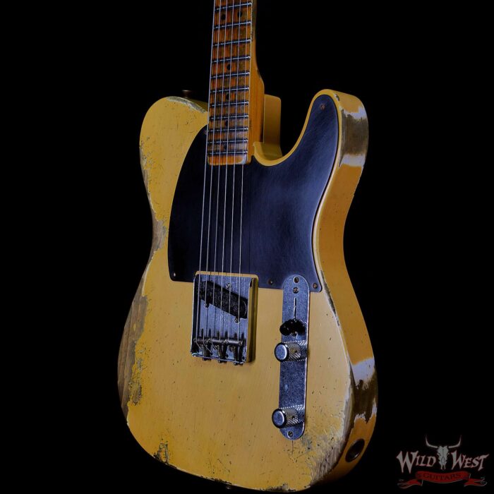 Fender Custom Shop Limited 50’s Pine Esquire Hand-Wound Pickup Super Heavy Relic Aged Nocaster Blonde 6.60 LBS - Image 2
