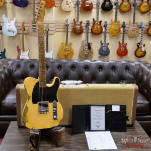 Fender Custom Shop Limited 50’s Pine Esquire Hand-Wound Pickup Super Heavy Relic Aged Nocaster Blonde 6.60 LBS - Image 6