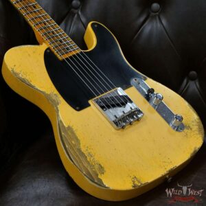 Fender Custom Shop Limited 50’s Pine Esquire Hand-Wound Pickup Super Heavy Relic Aged Nocaster Blonde 6.60 LBS - Image 8