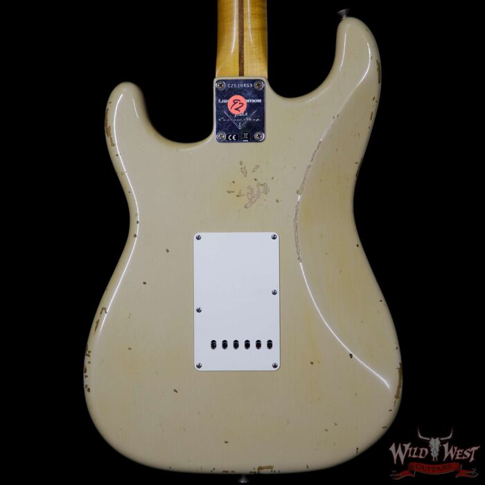 Fender Custom Shop Summer Event LTD Fat 50s Stratocaster Relic Flame Maple Neck Aged Desert Sand - Image 7
