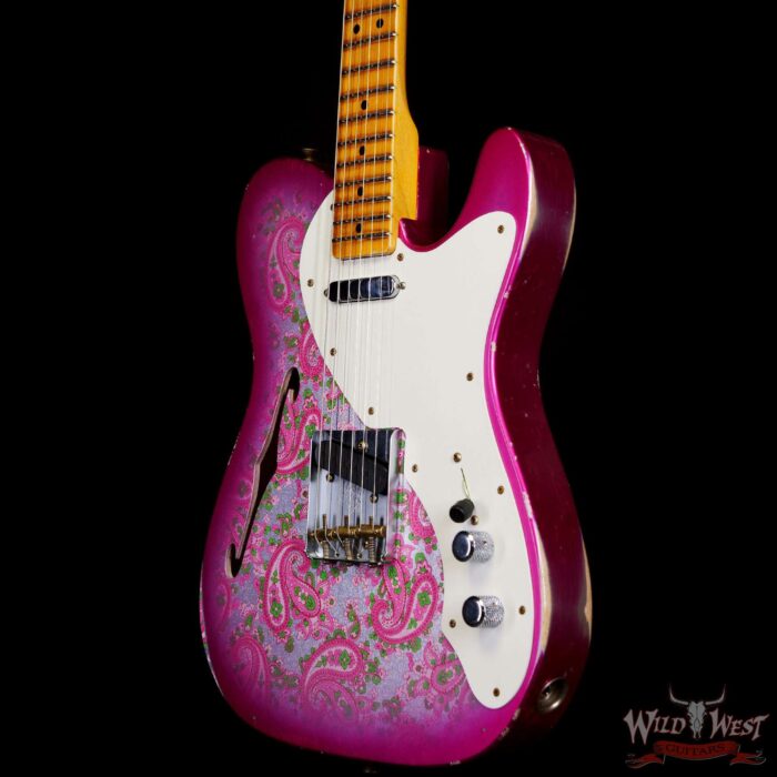 Fender Custom Shop Limited Edition ‘50s Thinline Telecaster TELE® Relic Pink Paisley 6.80 LBS - Image 2