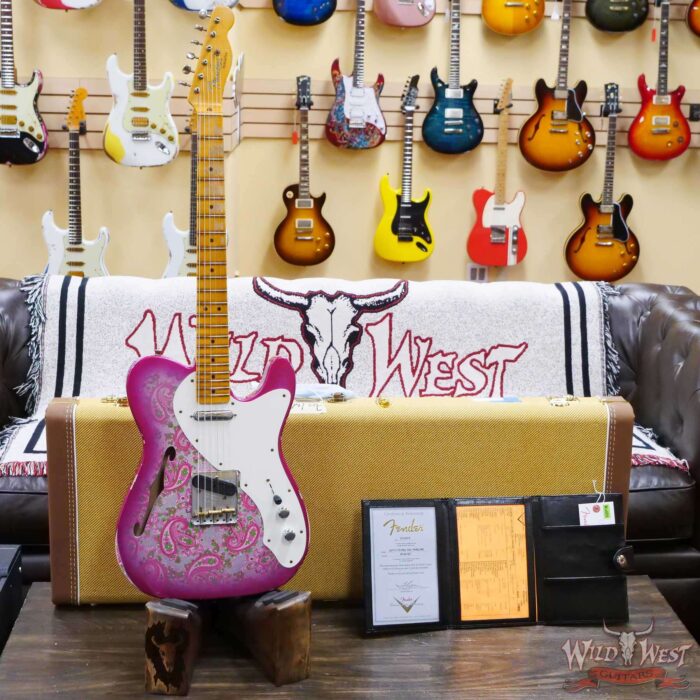Fender Custom Shop Limited Edition ‘50s Thinline Telecaster TELE® Relic Pink Paisley 6.80 LBS - Image 6