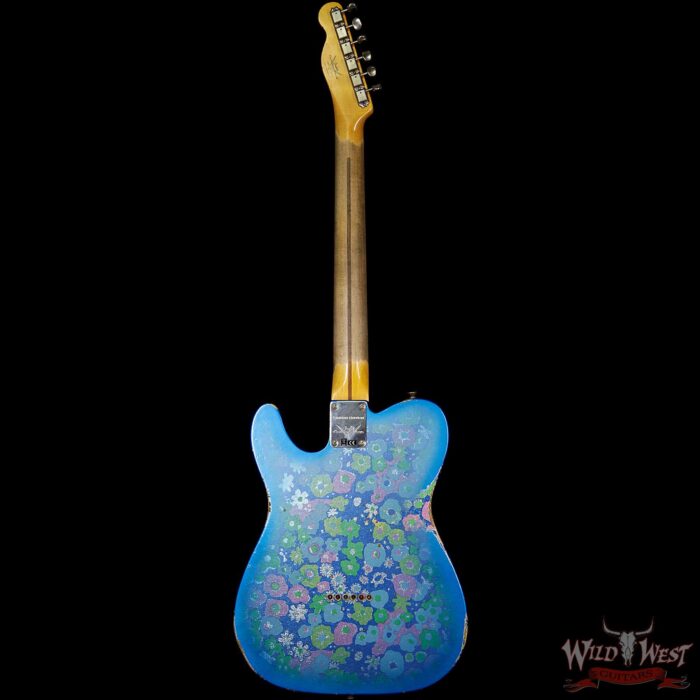 Fender Custom Shop 2017 NAMM Limited Edition 50’s Telecaster Thinline Relic Blue Flower - Image 6