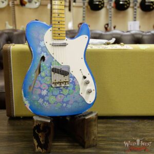 Fender Custom Shop 2017 NAMM Limited Edition 50’s Telecaster Thinline Relic Blue Flower - Image 13