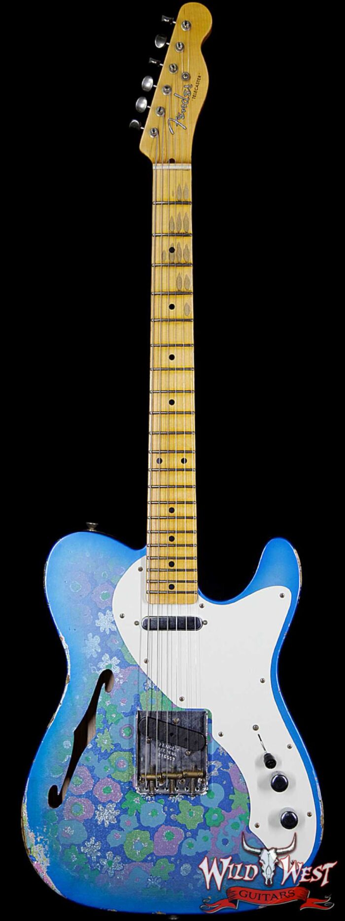 Fender Custom Shop 2017 NAMM Limited Edition 50’s Telecaster Thinline Relic Blue Flower - Image 1