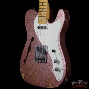Fender Custom Shop 2017 NAMM Limited Edition 50’s Thinline Telecaster Relic Champagne Sparkle - Image 2