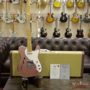 Fender Custom Shop 2017 NAMM Limited Edition 50’s Thinline Telecaster Relic Champagne Sparkle - Image 6