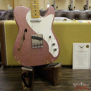 Fender Custom Shop 2017 NAMM Limited Edition 50’s Thinline Telecaster Relic Champagne Sparkle - Image 8