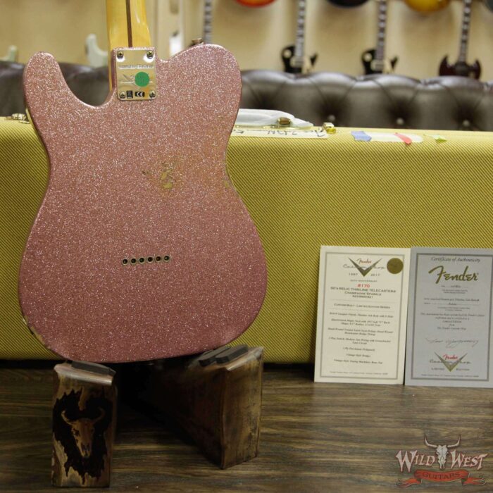Fender Custom Shop 2017 NAMM Limited Edition 50’s Thinline Telecaster Relic Champagne Sparkle - Image 11