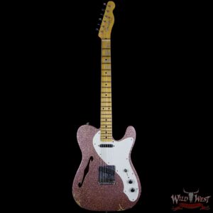 Fender Custom Shop 2017 NAMM Limited Edition 50’s Thinline Telecaster Relic Champagne Sparkle - Image 3