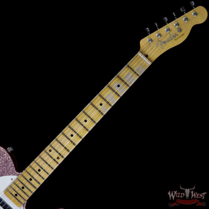 Fender Custom Shop 2017 NAMM Limited Edition 50’s Thinline Telecaster Relic Champagne Sparkle - Image 4