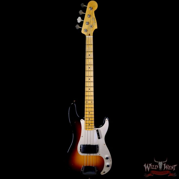 Fender Custom Shop 1957 Precision Bass P-Bass Hand-Wound Pickups Journeyman Relic Wide-Fade 2-Color Sunburst - Image 3