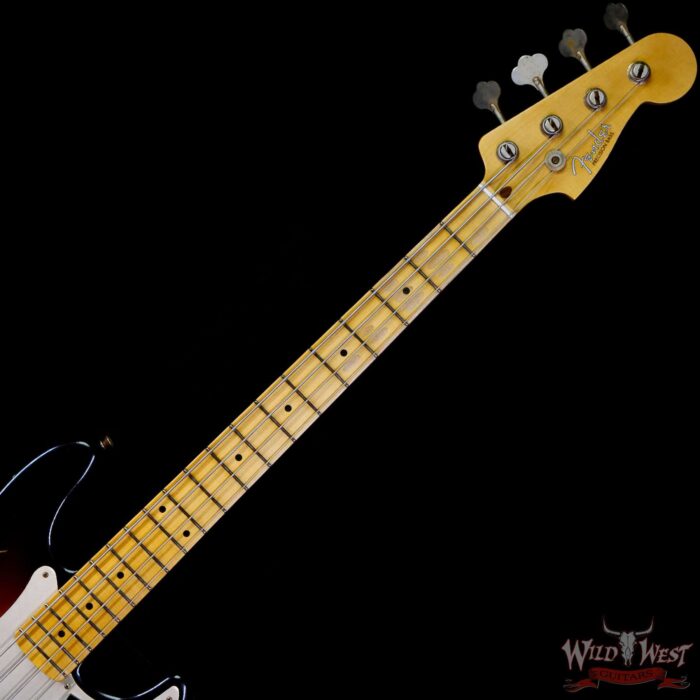 Fender Custom Shop 1957 Precision Bass P-Bass Hand-Wound Pickups Journeyman Relic Wide-Fade 2-Color Sunburst - Image 4