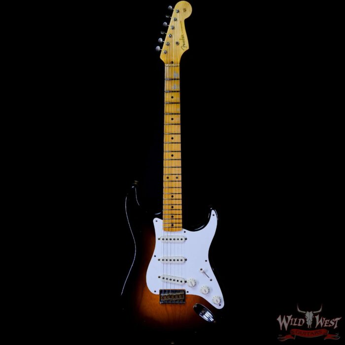 Fender Custom Shop limited Edition 1957 Stratocaster Hardtail Hand-Wound Pickups Journeyman Relic Faded Aged 2 Tone Sunburst - Image 3