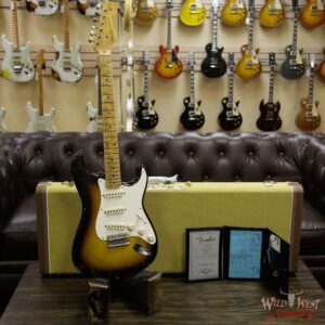 2018 Fender Custom Shop 1957 Stratocaster Relic Maple Neck 2 Tone Sunburst - Image 4