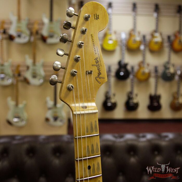 2018 Fender Custom Shop 1957 Stratocaster Relic Maple Neck 2 Tone Sunburst - Image 5