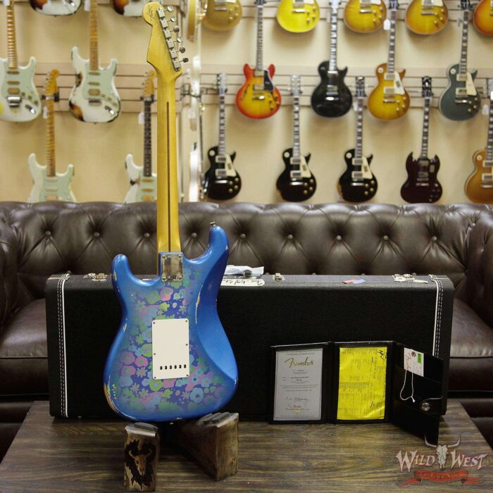 2018 Fender Custom Shop 1957 Stratocaster Relic Maple Neck Blue Flower - Image 7