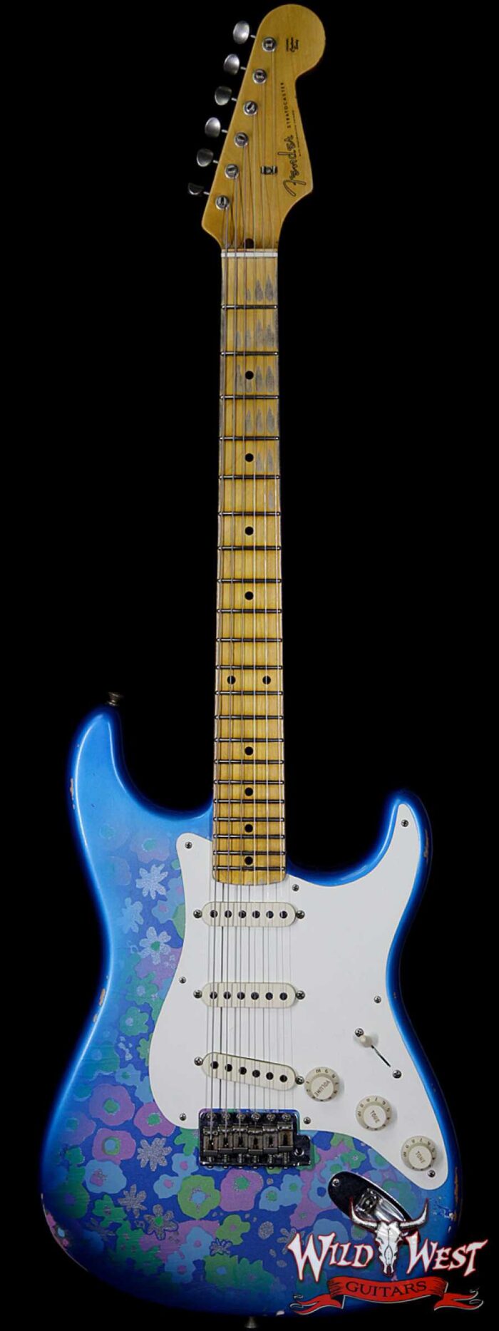 2018 Fender Custom Shop 1957 Stratocaster Relic Maple Neck Blue Flower - Image 1