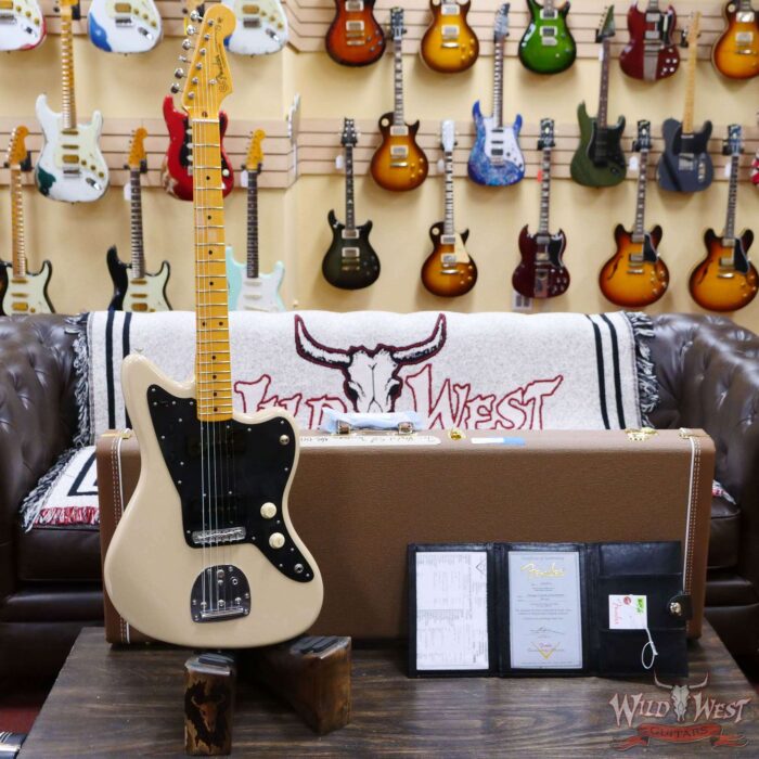 Fender Custom Shop Vintage Custom 1958 Jazzmaster Hand-Wound Pickups Maple Neck NOS Aged Desert Sand - Image 6