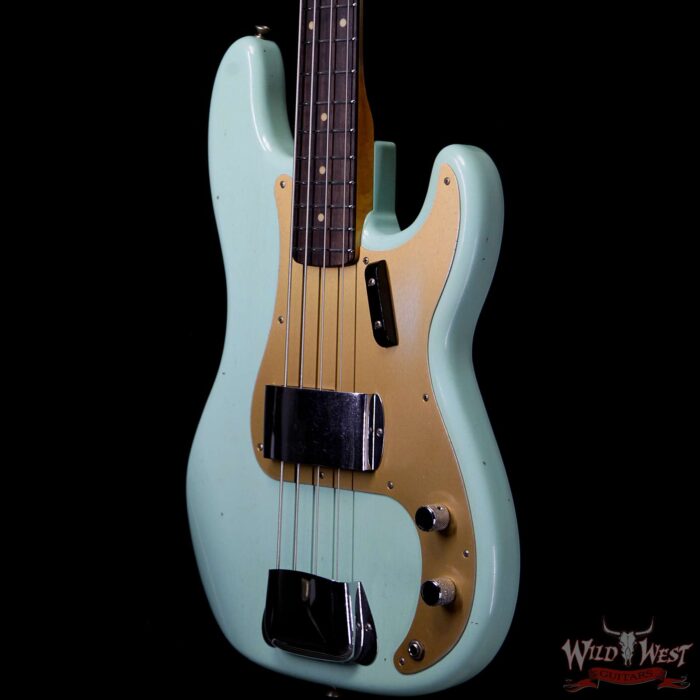 Fender Custom Shop 1959 Precision Bass Journeyman Relic AAA Rosewood Slab Board Handwound PU Surf Green - Image 2