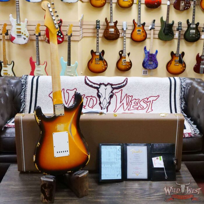 Fender Custom Shop 1959 Stratocaster AAA Rosewood Board Hand-Wound Pickups Heavy Relic Faded Aged Chocolate 3 Tone Sunburst - Image 9