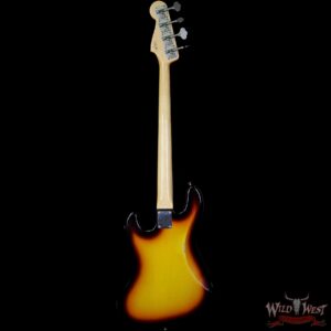 2012 Fender Custom Shop 60s 1960 Jazz Bass Relic Rosewood Fretboard 3 Tone Sunburst - Image 5