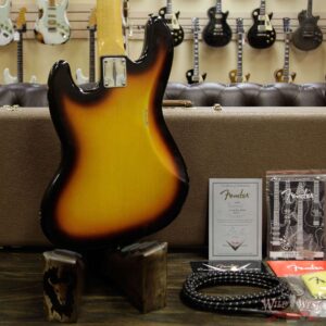 2012 Fender Custom Shop 60s 1960 Jazz Bass Relic Rosewood Fretboard 3 Tone Sunburst - Image 14