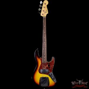 2012 Fender Custom Shop 60s 1960 Jazz Bass Relic Rosewood Fretboard 3 Tone Sunburst - Image 4