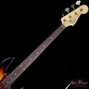 2012 Fender Custom Shop 60s 1960 Jazz Bass Relic Rosewood Fretboard 3 Tone Sunburst - Image 8