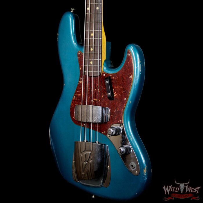 Fender Custom Shop 2017 NAMM Limited Edition 60 Jazz Bass J-Bass Relic Rosewood Fretboard Aged Ocean Turquoise - Image 2