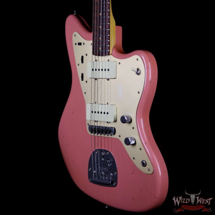 Fender Custom Shop Super Faded 60s Jazzmaster Journeyman Relic Rosewood Aged Fiesta Red - Image 2