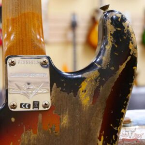 Fender Custom Shop Limited Edition Roasted 1961 Stratocaster AAA Rosewood Slab Board Hand-Wound Pickups Super Heavy Relic Aged 3 Tone Sunburst - Image 13
