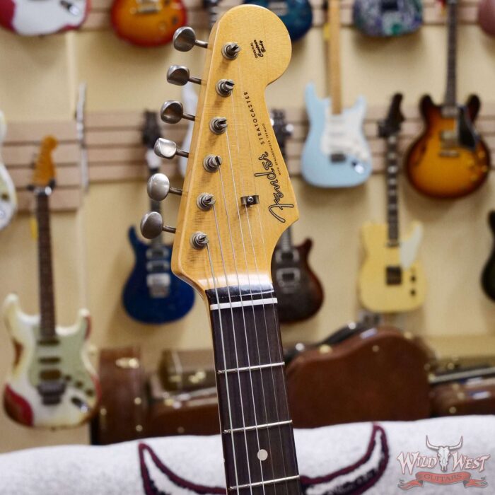 Fender Custom Shop 1962 Stratocaster Hand-Wound Pickups AAA Dark Rosewood Slab Board Relic Lake Placid Blue 7.65 LBS - Image 7