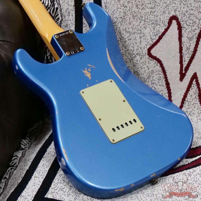 Fender Custom Shop 1962 Stratocaster Hand-Wound Pickups AAA Dark Rosewood Slab Board Relic Lake Placid Blue 7.65 LBS - Image 12