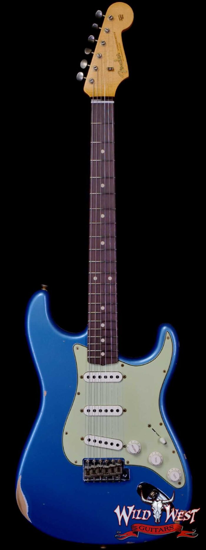 Fender Custom Shop 1962 Stratocaster Hand-Wound Pickups AAA Dark Rosewood Slab Board Relic Lake Placid Blue 7.65 LBS - Image 1